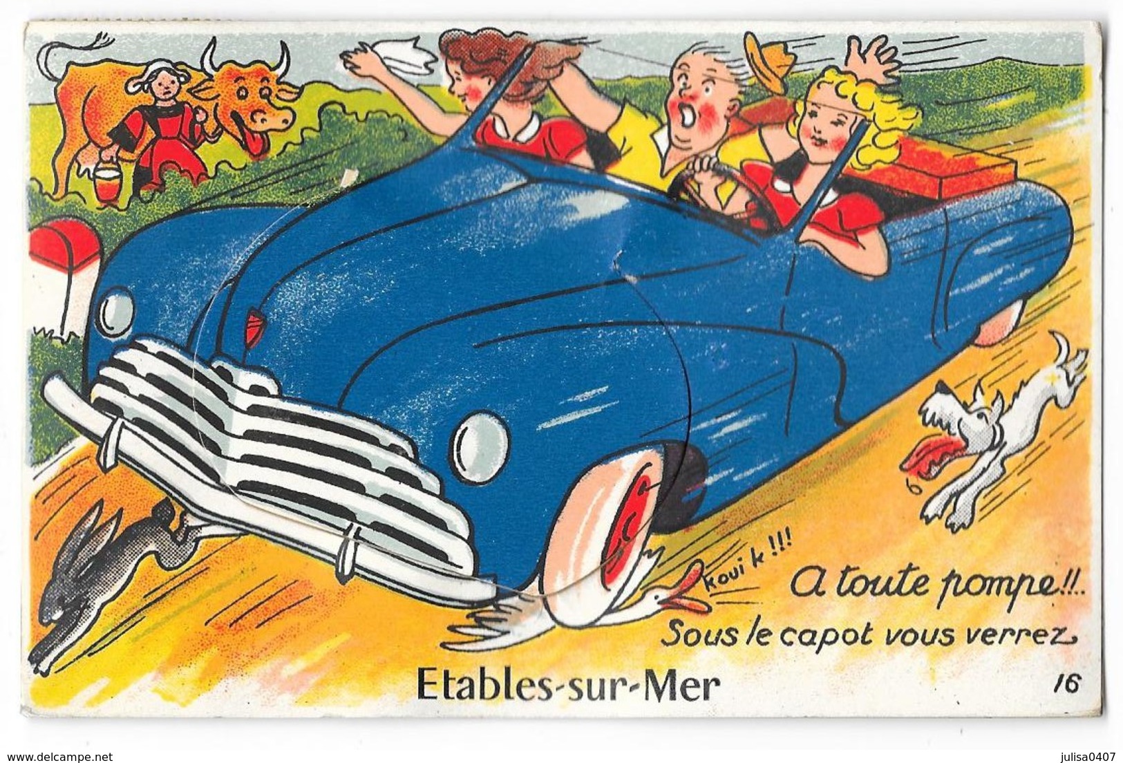 ETABLES SUR MER (22)  Carte à Système Dépliant Automobile - Etables-sur-Mer