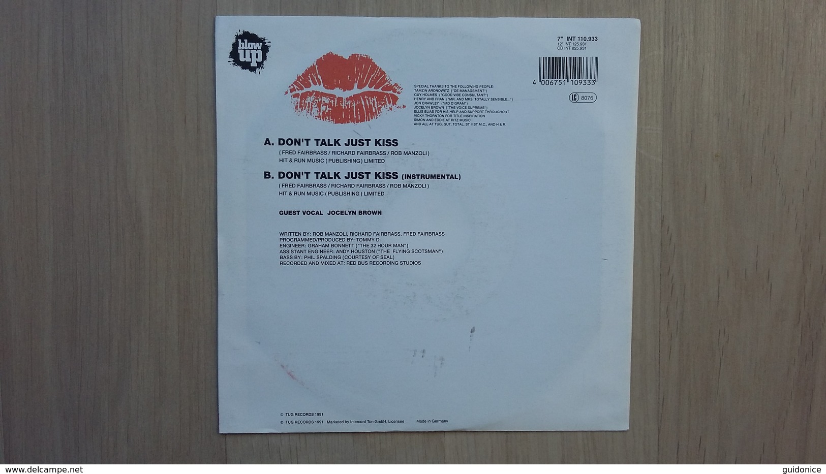 R.S.F (Right Said Fraid) - Don't Talk Just Kiss - Vinyl-Single - Disco, Pop