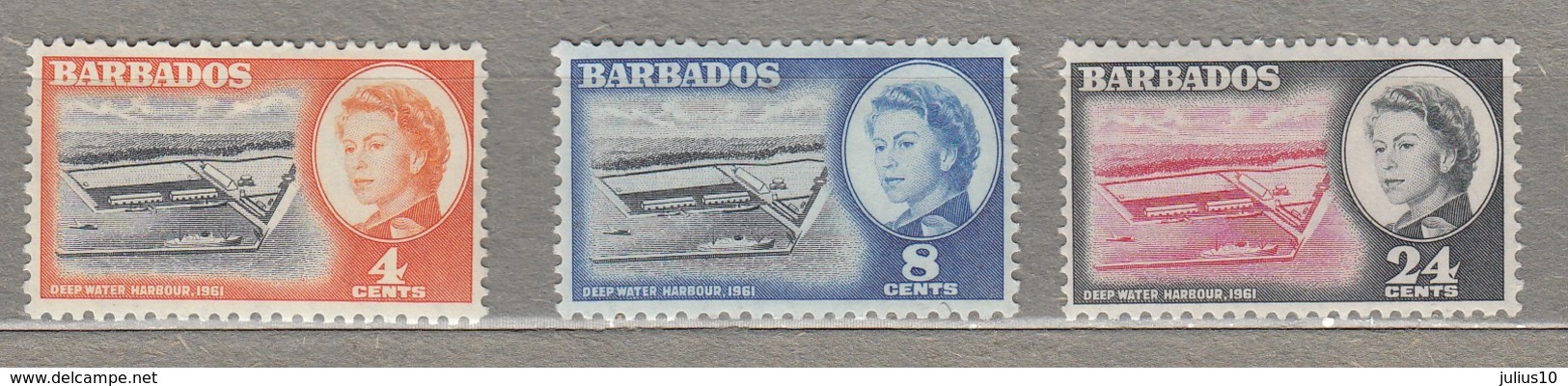 BARBADOS 1961 MVLH (**/*) Mi 219-221, SG 306-308 #23266 - Barbados (...-1966)