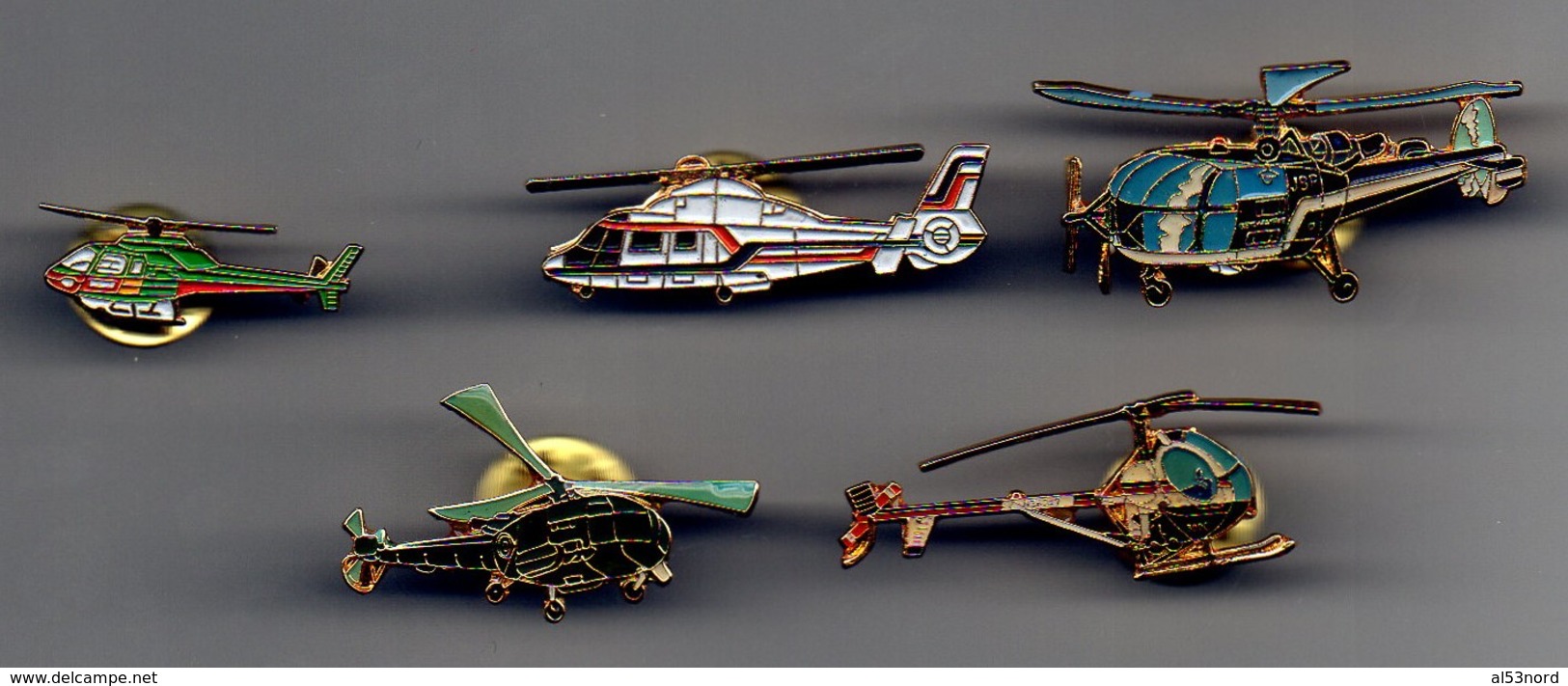 LOT DE 5 PIN'S HELICOPTERE - Airplanes
