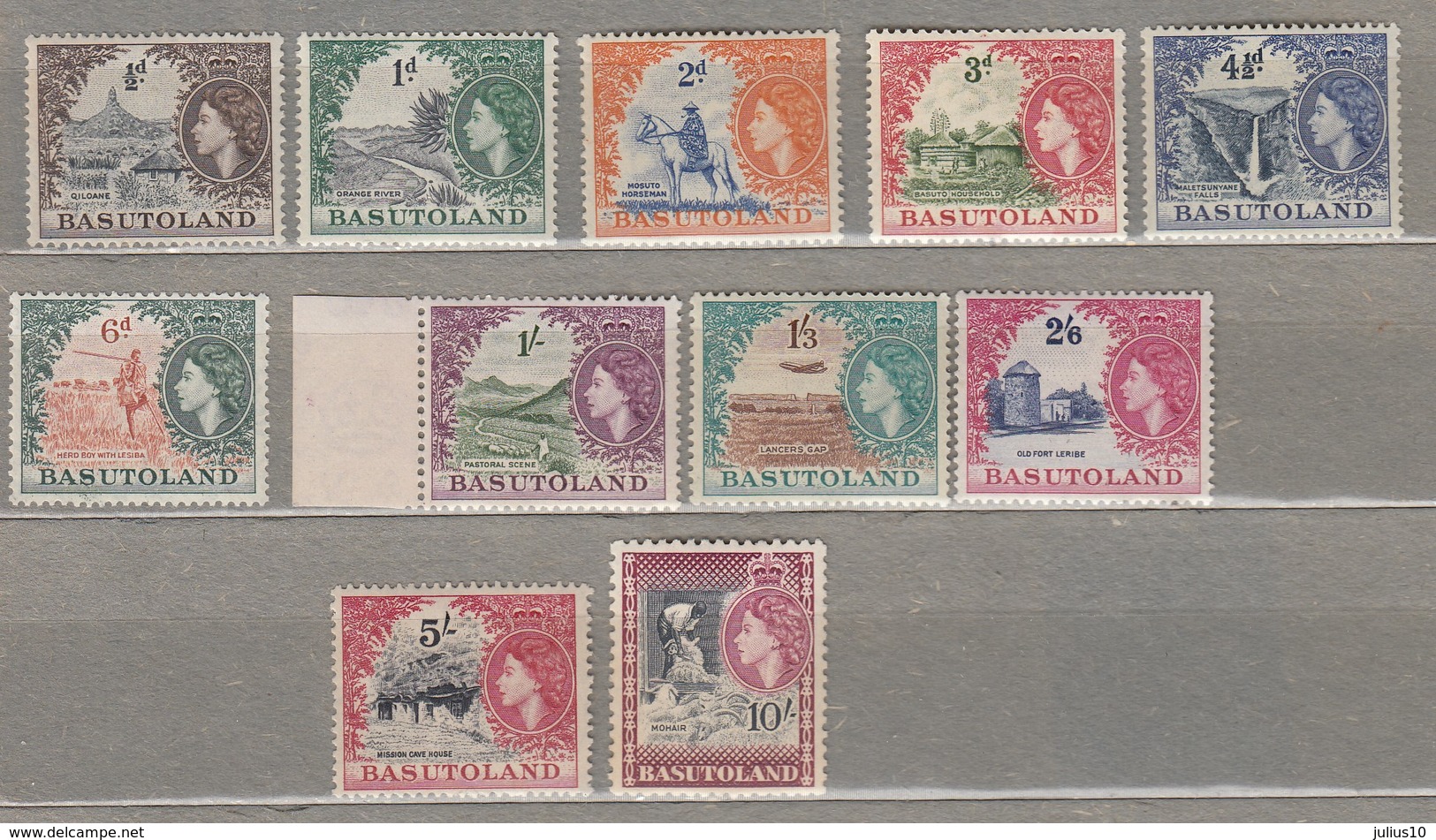 BASUTOLAND 1954 MLH (*) Mi 46-56, SG 43-53 #23267 - 1933-1964 Crown Colony