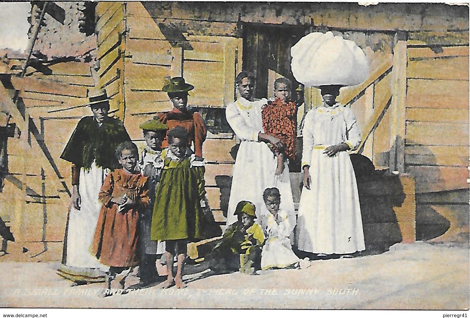 CPA-USA-1905-FAMILLE Et Leur MAISON Du SUNNY SOUTH-TBE - Autres & Non Classés