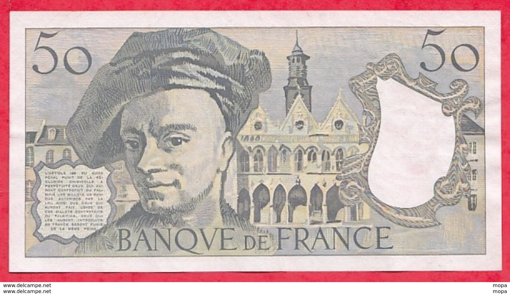 50 Francs "Quentin De La Tour" 1991 XF/SUP+----Série O.63---AUCUN TROU D EPINGLE - 50 F 1976-1992 ''Quentin De La Tour''