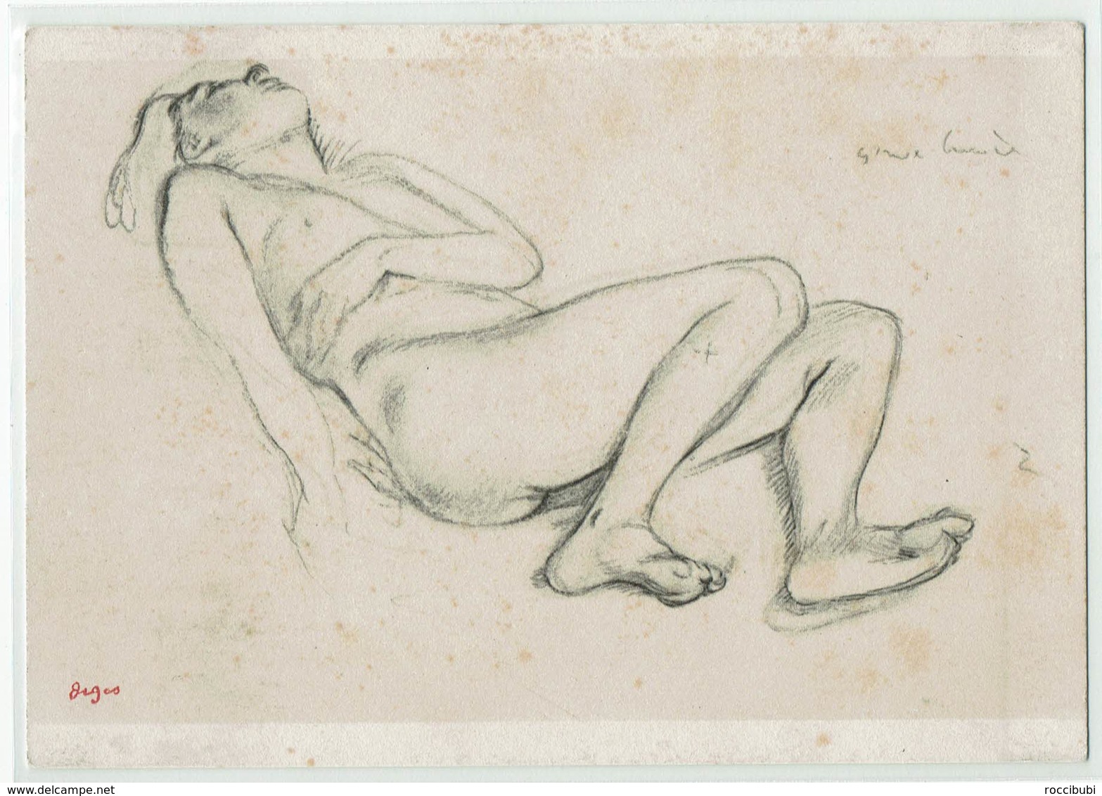 E. Degas, Femme Nue Couchee, Nude Woman Lying - Sonstige & Ohne Zuordnung