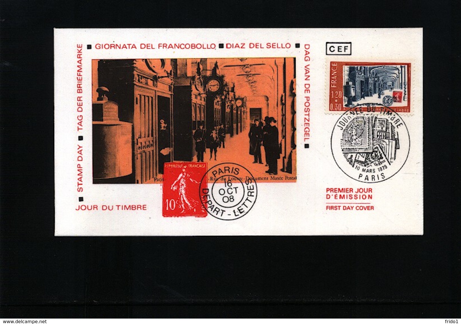 France / Frankreich 1979 Stamp Day FDC - Briefmarken Auf Briefmarken