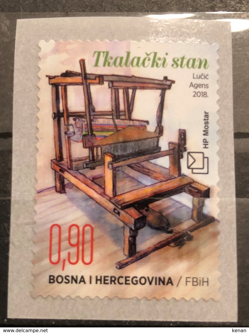 Bosnia And Herccegovina, HP Mostar, 2018, Ethnological Treasures - The Loom, Selfadhesive (MNH) - Bosnia And Herzegovina