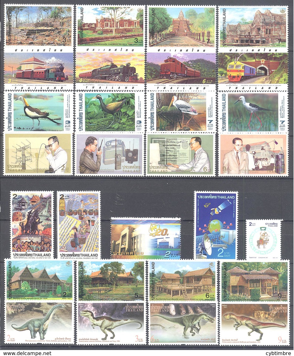 Thailande: Yvert N° 1710-1773; Année 1997; Serie "oiseaux" Non Signalé Yvert, Voir Les 2 Scans; PROMOTION A PROFITER!!! - Thaïlande