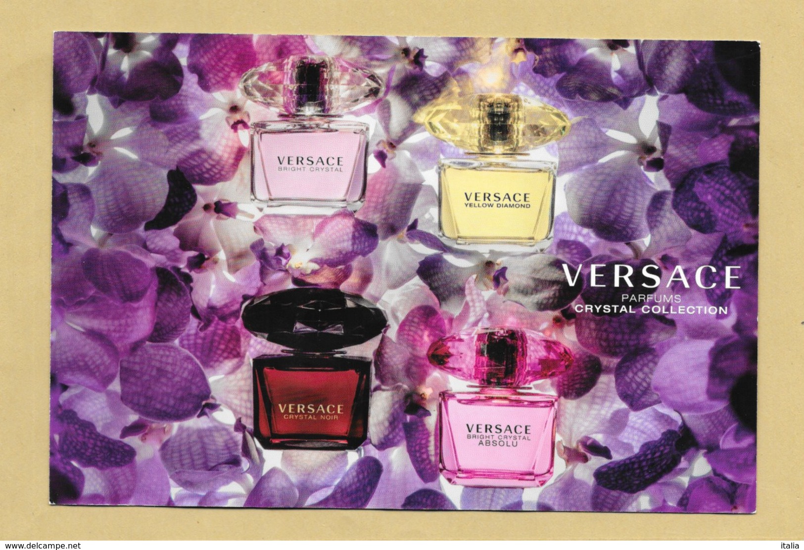 Carte Parfumée Avec 2 Patch Perfume Card CRYSTAL COLLECTION * VERSACE * R/V *** 1 EX - Modernes (à Partir De 1961)