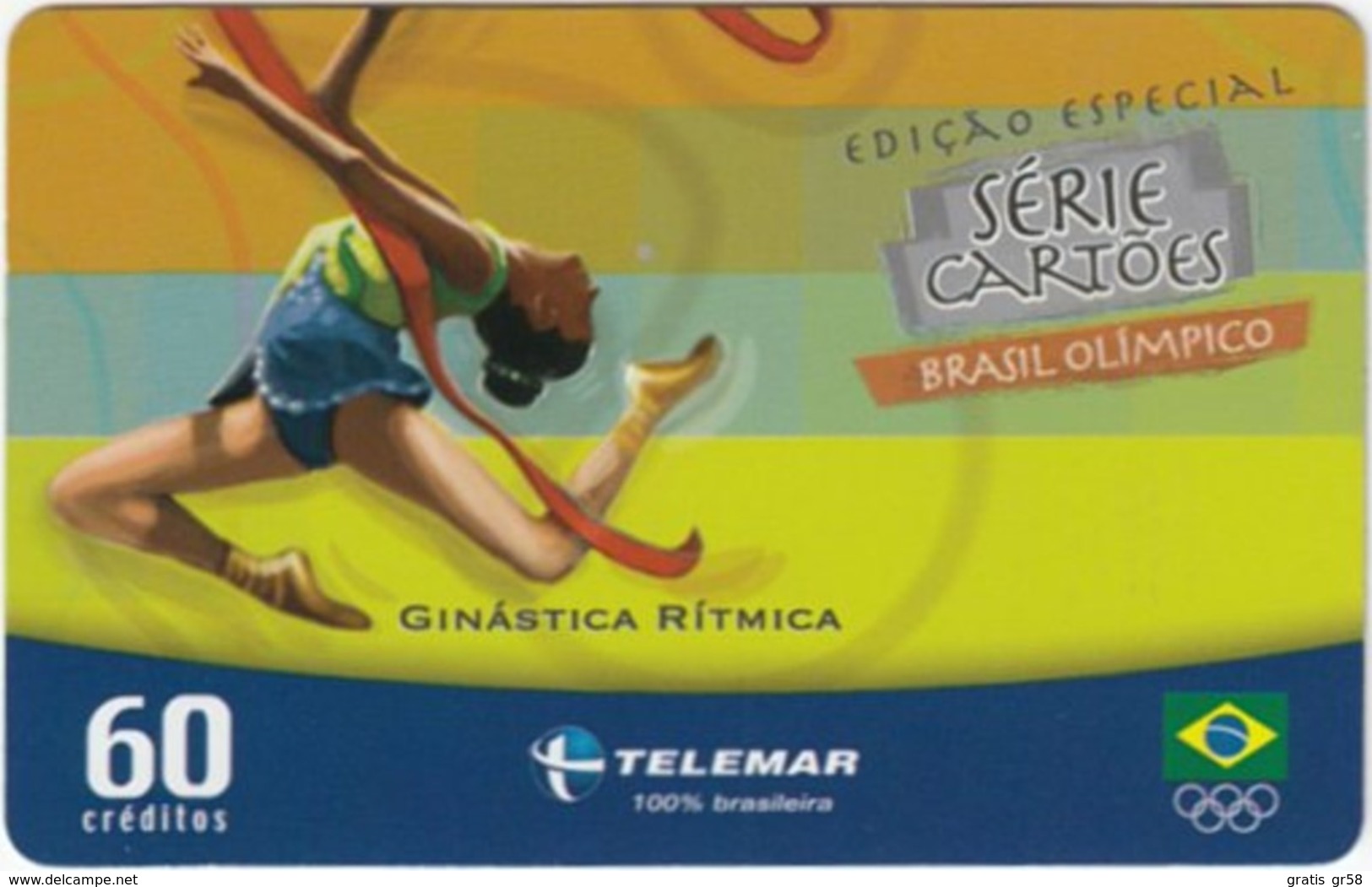 Brazil - BR-TLM-MG-2011, 06/34 - 0150, Event, Rhythm Gymnastics, 60U, 30,960ex, 4/04, Used - Olympische Spelen