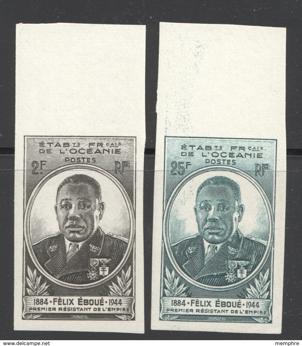 1945 Félix Eboué  Yv 180-1  ** Non-dentelés - Unused Stamps