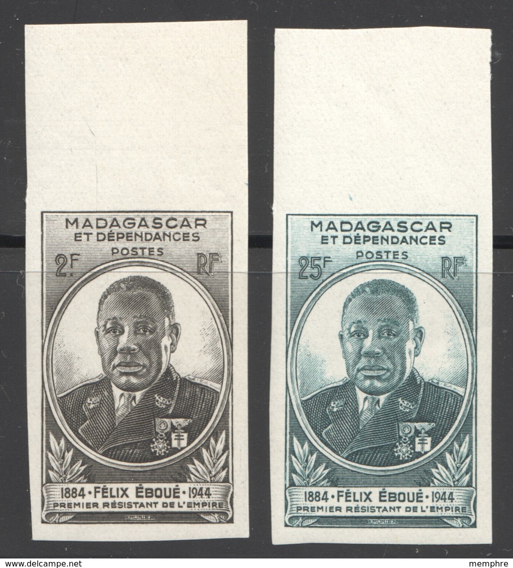 1945 Félix Eboué  Yv 298-9 ** Non-dentelés - Unused Stamps