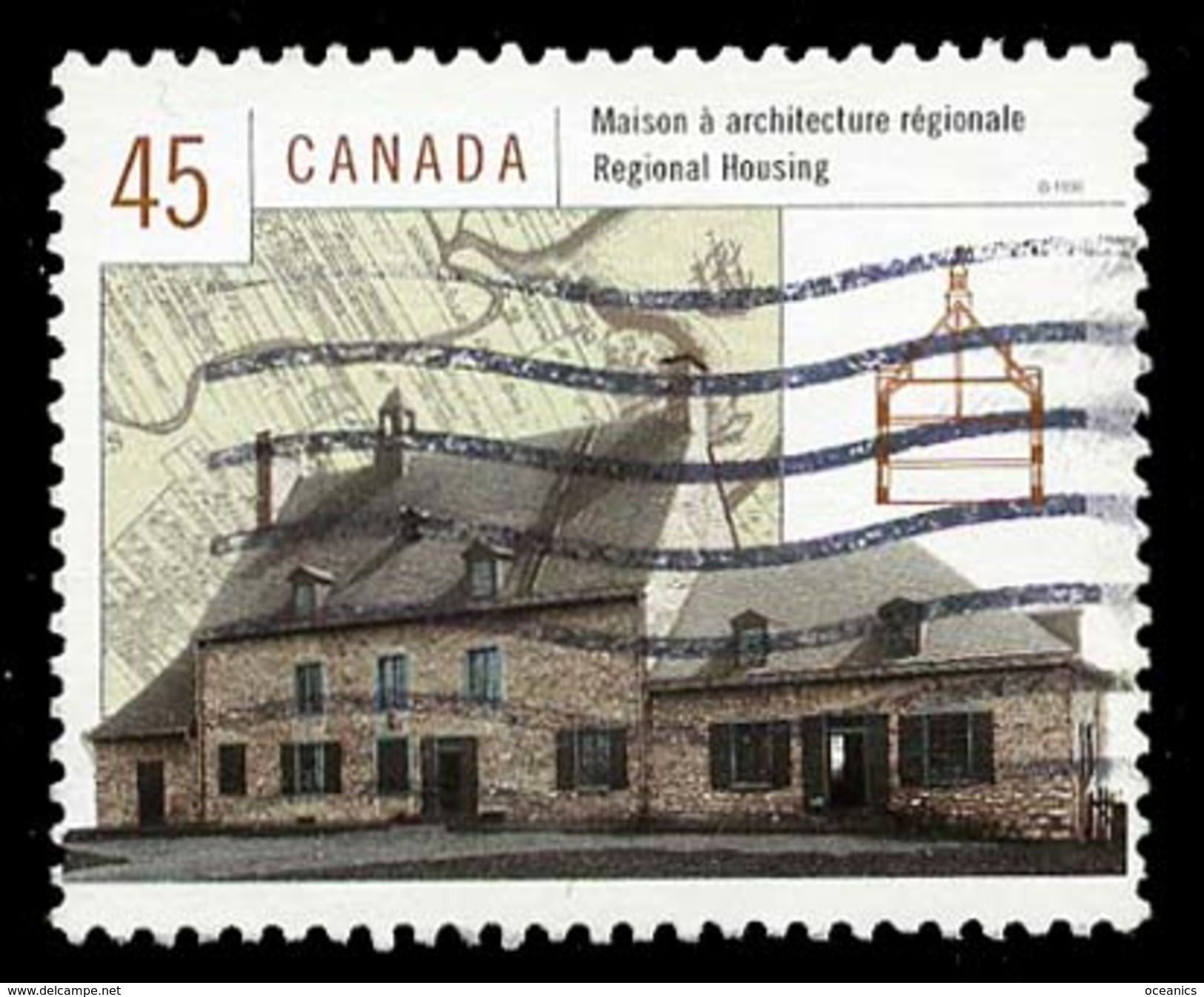 Canada (Scott No.1755c - Maisons Canadiennes / Housing In Canada) (o) - Oblitérés