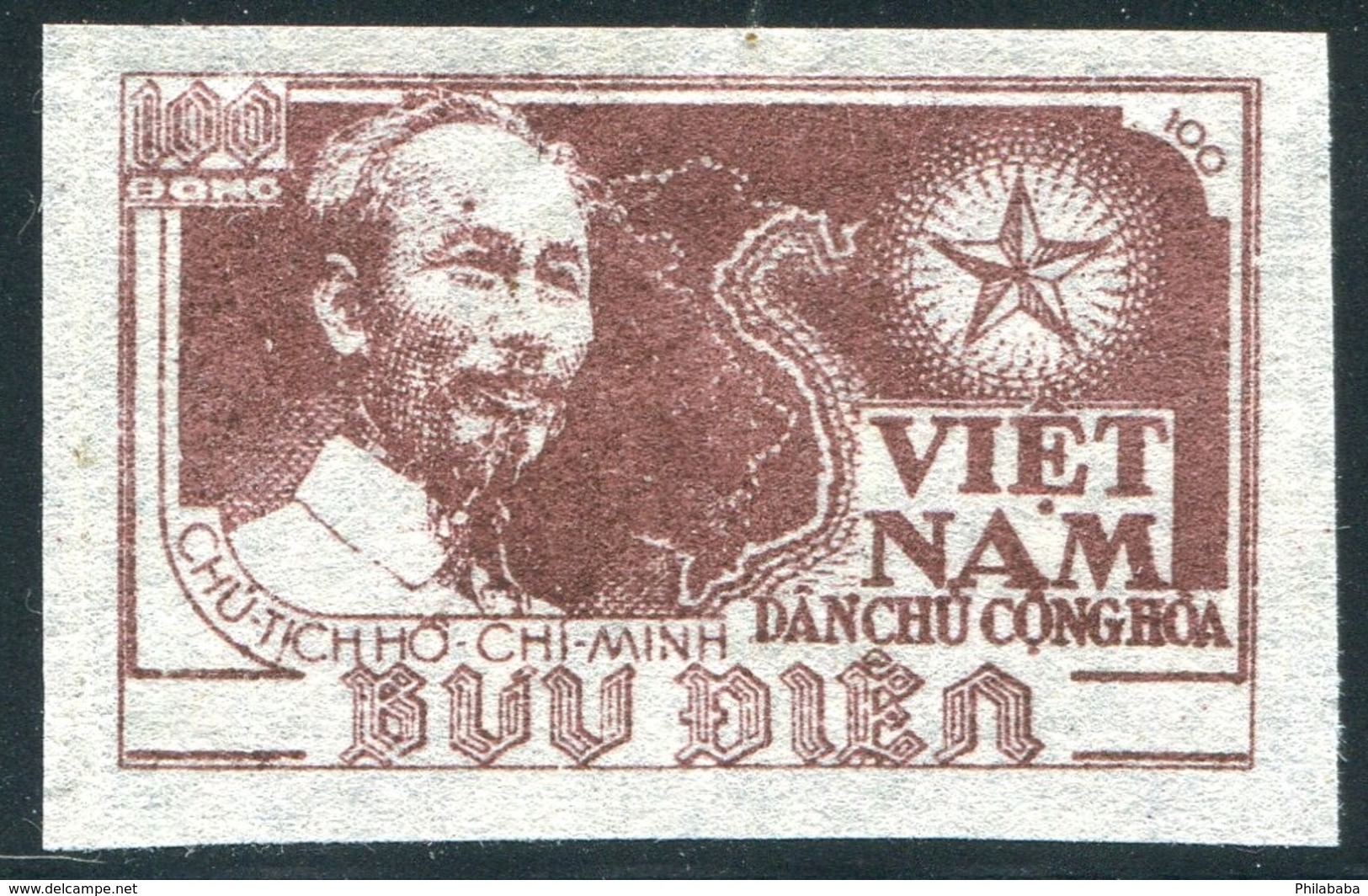 NORD VIETNAM 1951  YT N° 64 (*)  Mi# 4bb MNH  (violet-brun) - Vietnam