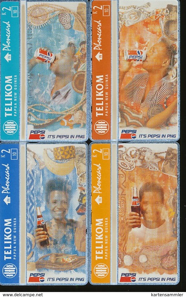 PAPUA-NEUGUINEA 4 Telefonkarten - Pepsi Cola-  Siehe Scan -10744 - Papoea-Nieuw-Guinea