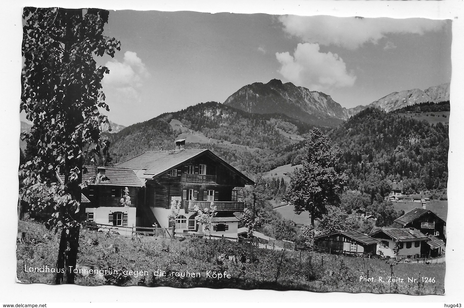 (RECTO / VERSO) BERCHTESGADEN EN 1955 - LANDHAUS TANNENGRÜN - BEAUX TIMBRES - FORMAT CPA VOYAGEE - Berchtesgaden