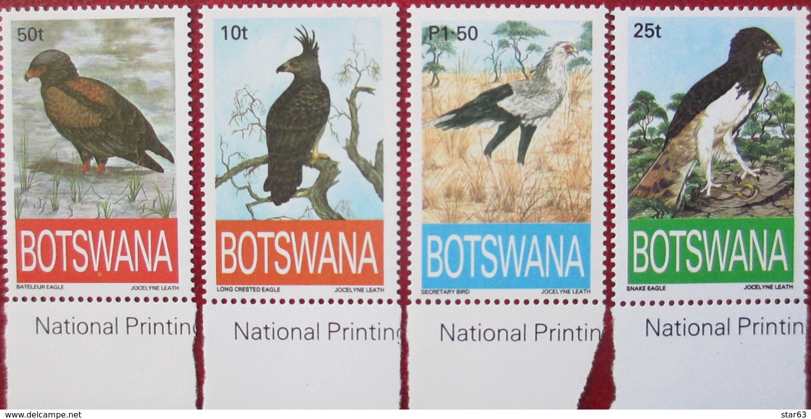 Botswana  1993  4 V  MNH - Águilas & Aves De Presa