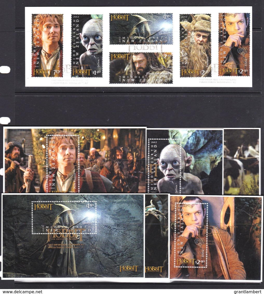 New Zealand 2012 The Hobbit - An Unexpected Journey Set Of 6 + 6 Minisheets Used - Used Stamps