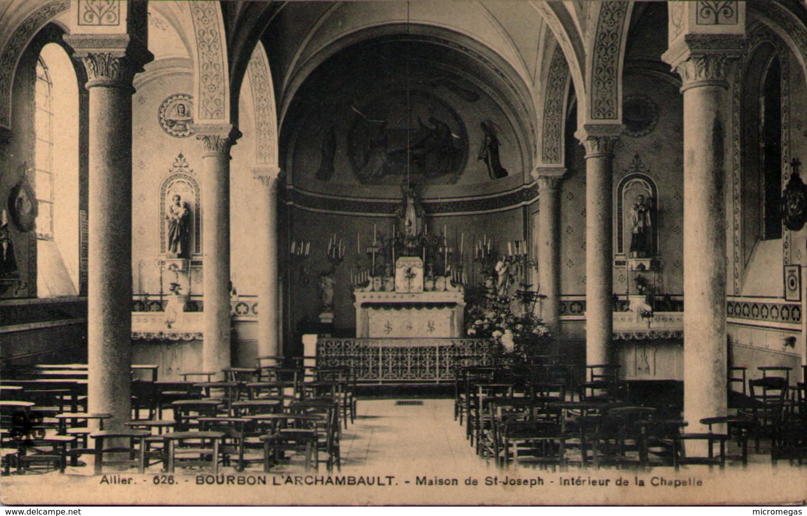 03 - BOURBON L'ARCHAMBAULT - Maison De St-Joseph - Intérieur De La Chapelle - Bourbon L'Archambault