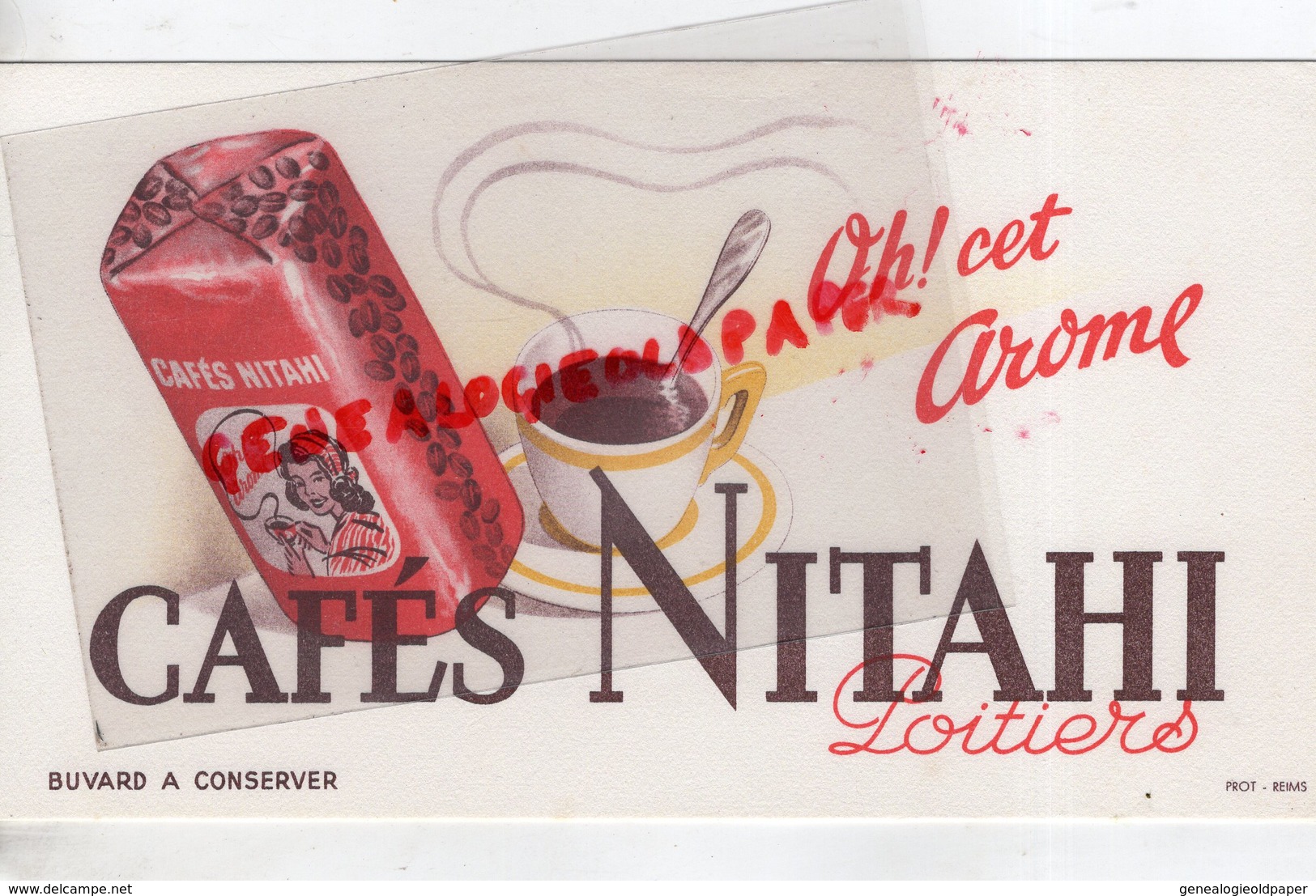 86- POITIERS- BUVARD CAFES CAFE NITAHI - IMPRIMERIE PROT REIMS - Café & Té