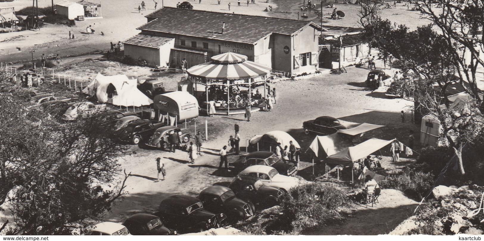 La Couronne: CITROËN TRACTION AVANT, PEUGEOT 202, 203, SIMCA VEDETTE - FOIRE & CARROUSEL - Plage Du Verdun - (1960) - Toerisme