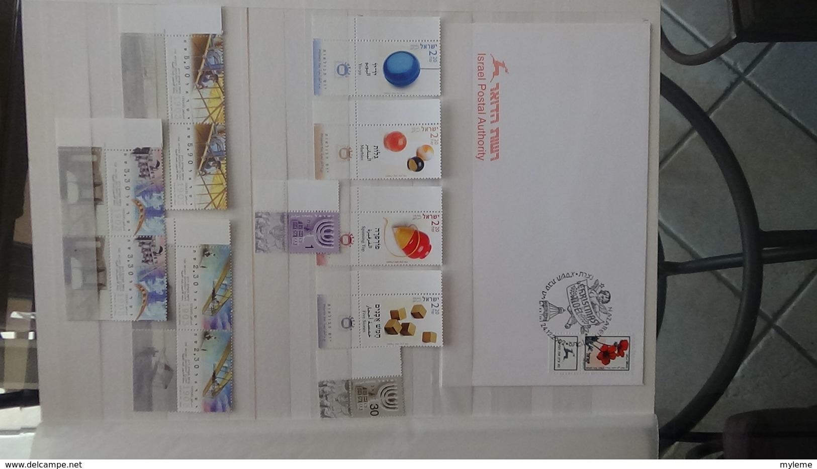 Grosse collection de timbres + blocs + carnets d'Israël tous avec tabs et **. Côte ++ A saisir !!!