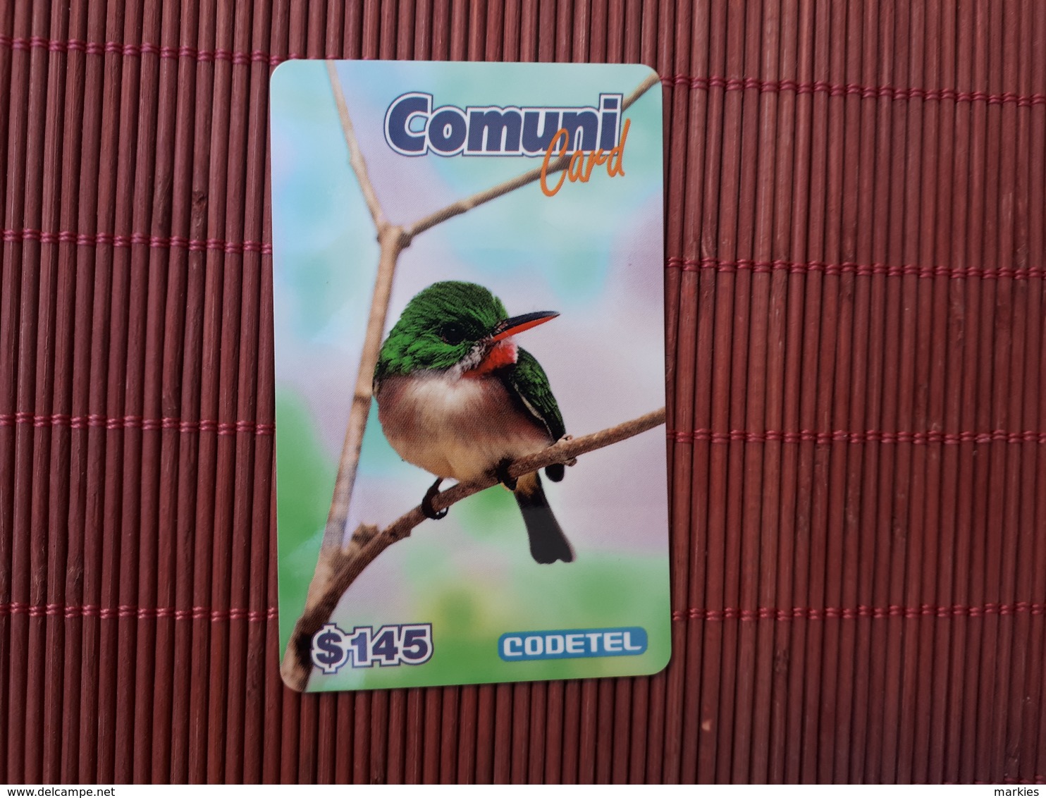 Codetel Bird Prepaid $145 Comuni Card Used 2 Scans Rare - Dominique