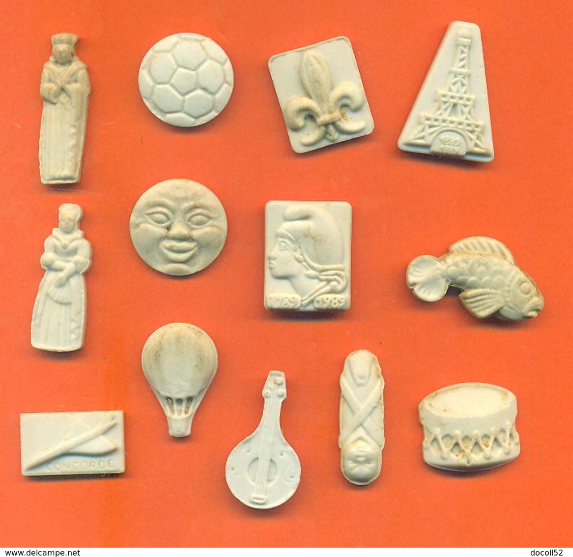 Lot De 13 Feves Ancienne Biscuits Porcelaine Diverses - Frühe Figuren