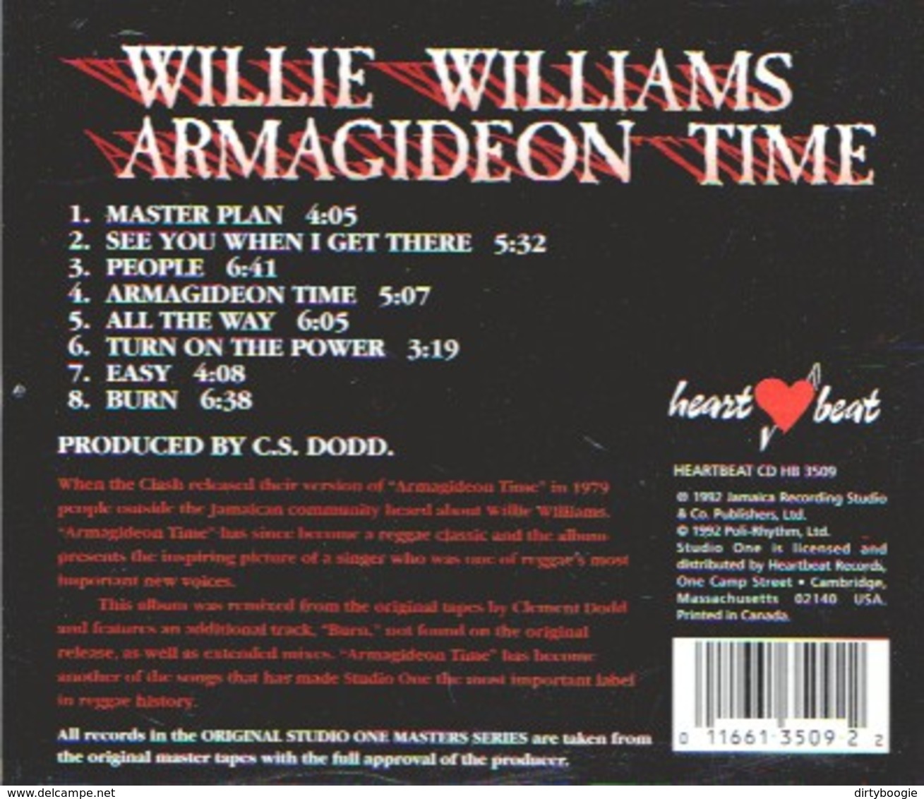 Willie WILLIAMS - Armagideon Time - CD - REGGAE - Reggae