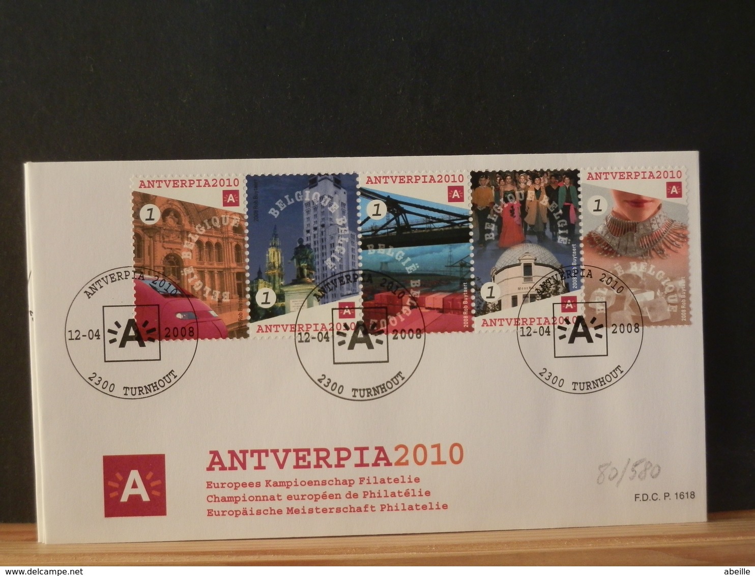 80/580    FDC BELGE   2008  NR. 3767/71    NR. FDC  1618 - 2001-2010