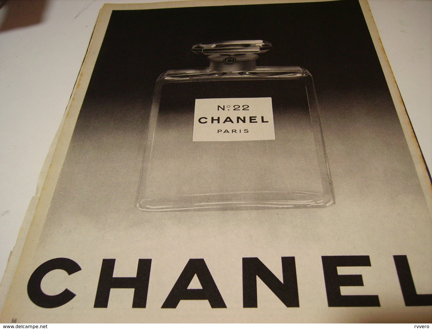 Advertising - ANCIENNE PUBLICITE N 22 CHANEL 1954