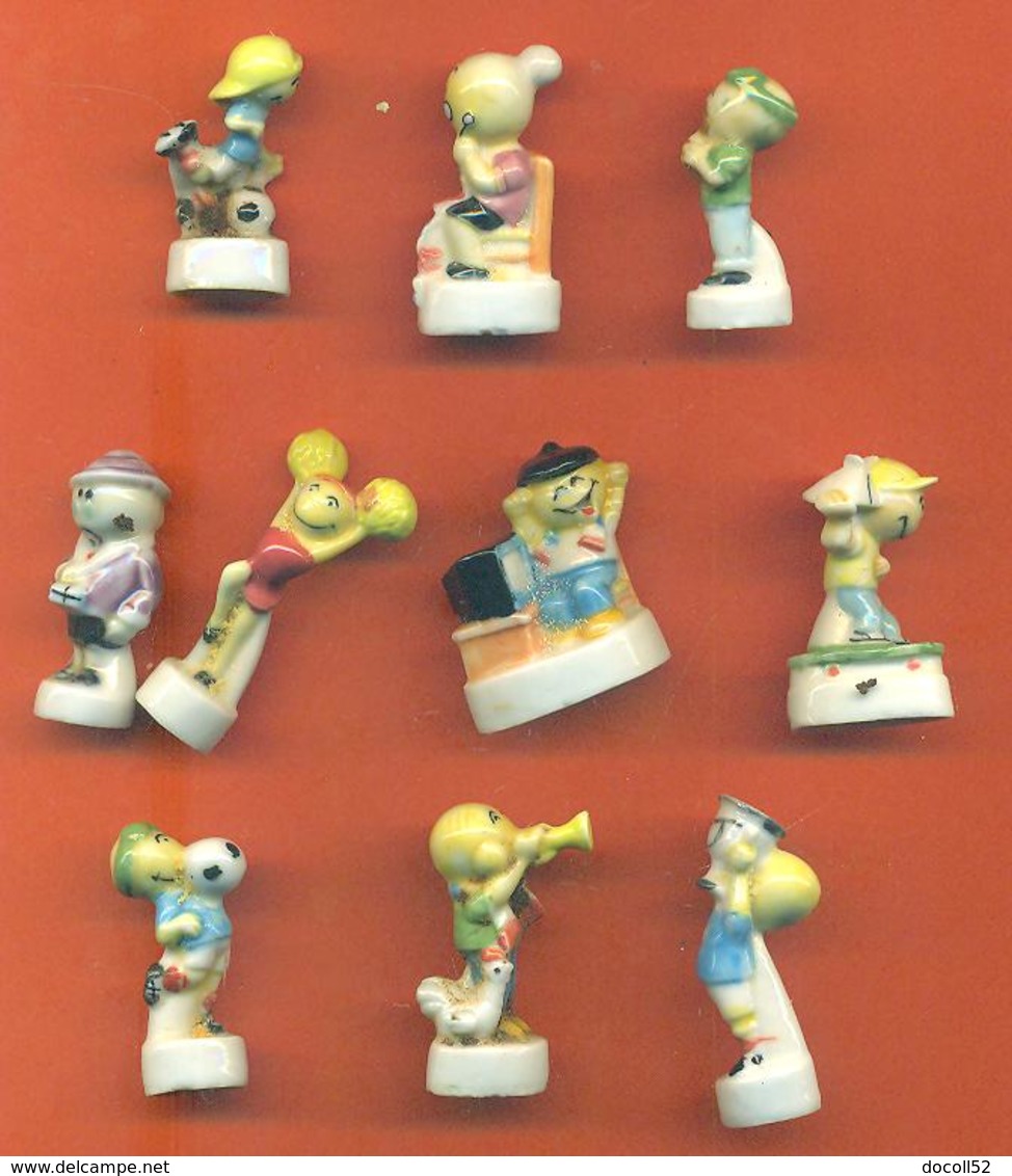 Lot De 10 Feves Porcelaine Sur Les Perlimpinpins - Personnages