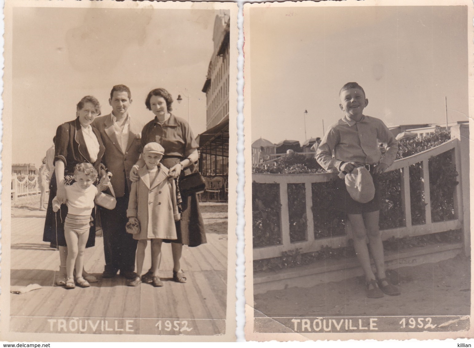 2 Photos De Personnes A Trouville En 1952 Format 8,5x12,5 - Identified Persons