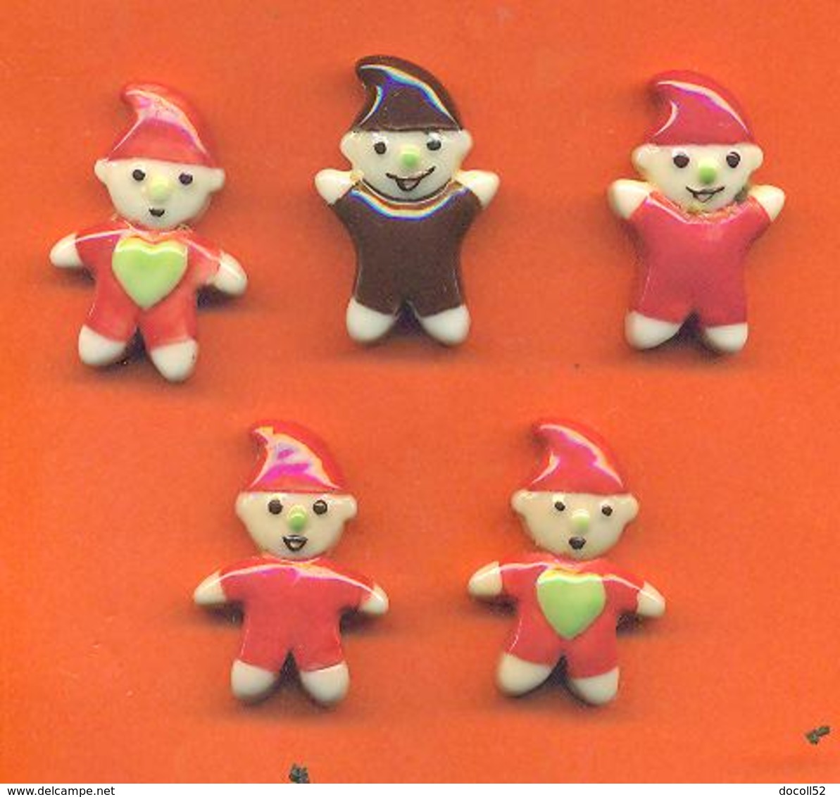 Lot De 5 Feves Porcelaine Thiriet Les Petits Lutins - Characters