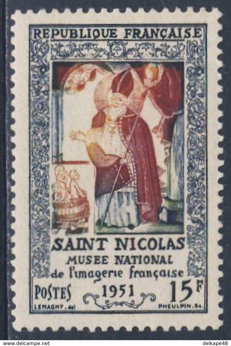 France Rep. Française 1951 Mi 922 YT 904 SG 1126 ** Saint Nicolas - Bilderbogendruckerei / Musée L'imagerie - Ongebruikt