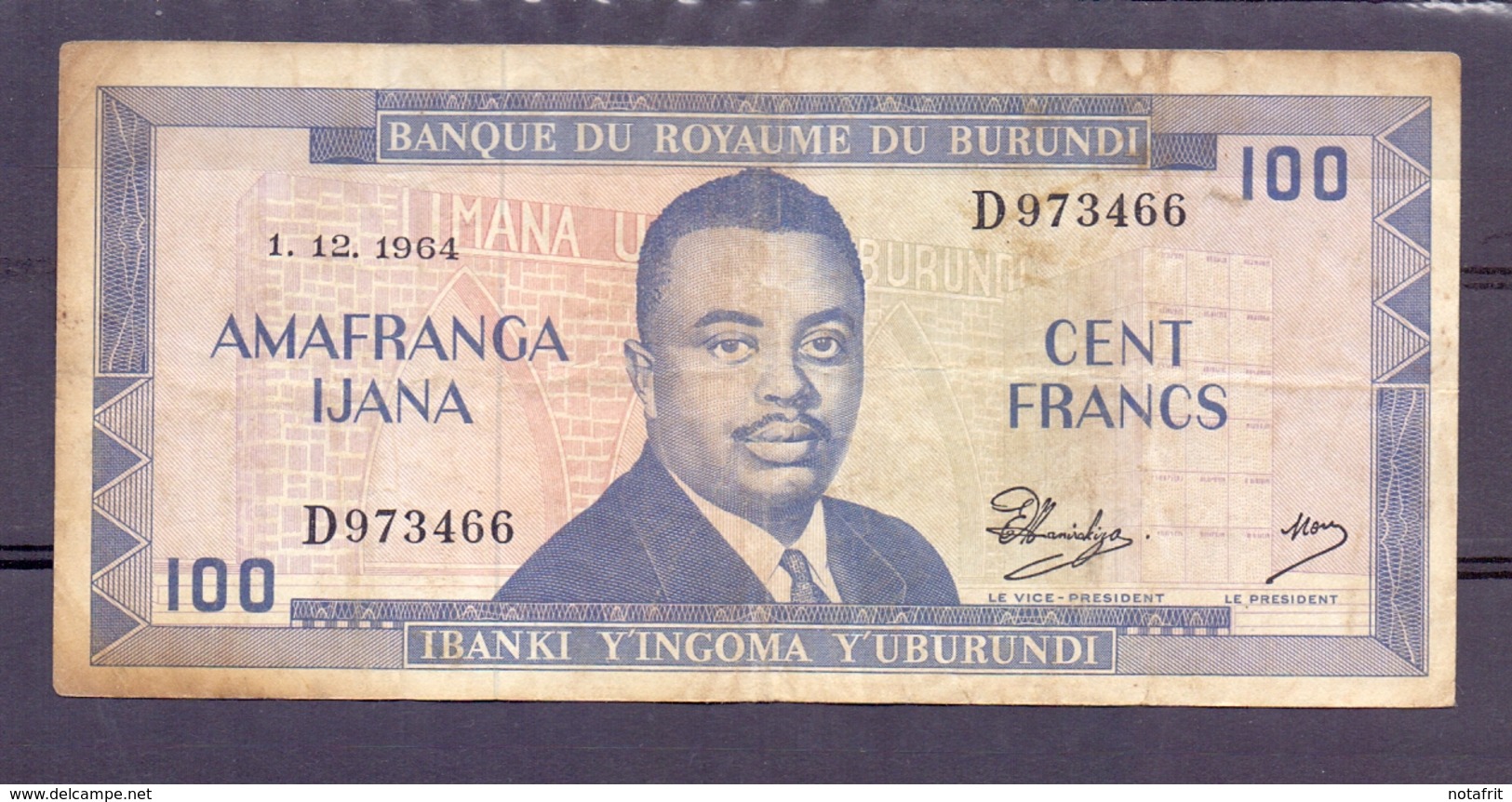 Burundi 100 Fr 1964 - Autres - Afrique