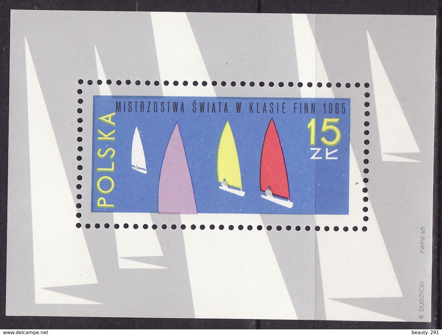 POLAND 1965 Mi Bl 36, World Sailing Championship In The Finn Dinghy Class MNH** VF - Blocks & Sheetlets & Panes