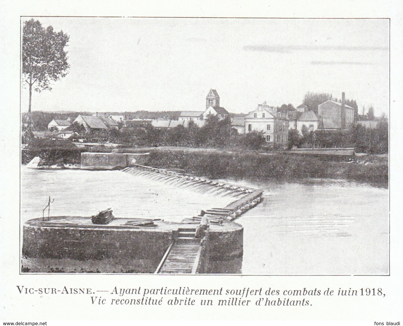 1924 - Iconographie - Vic-sur-Aisne (Aisne) - Le Barrage - PREVOIR FRAIS DE PORT - Non Classés