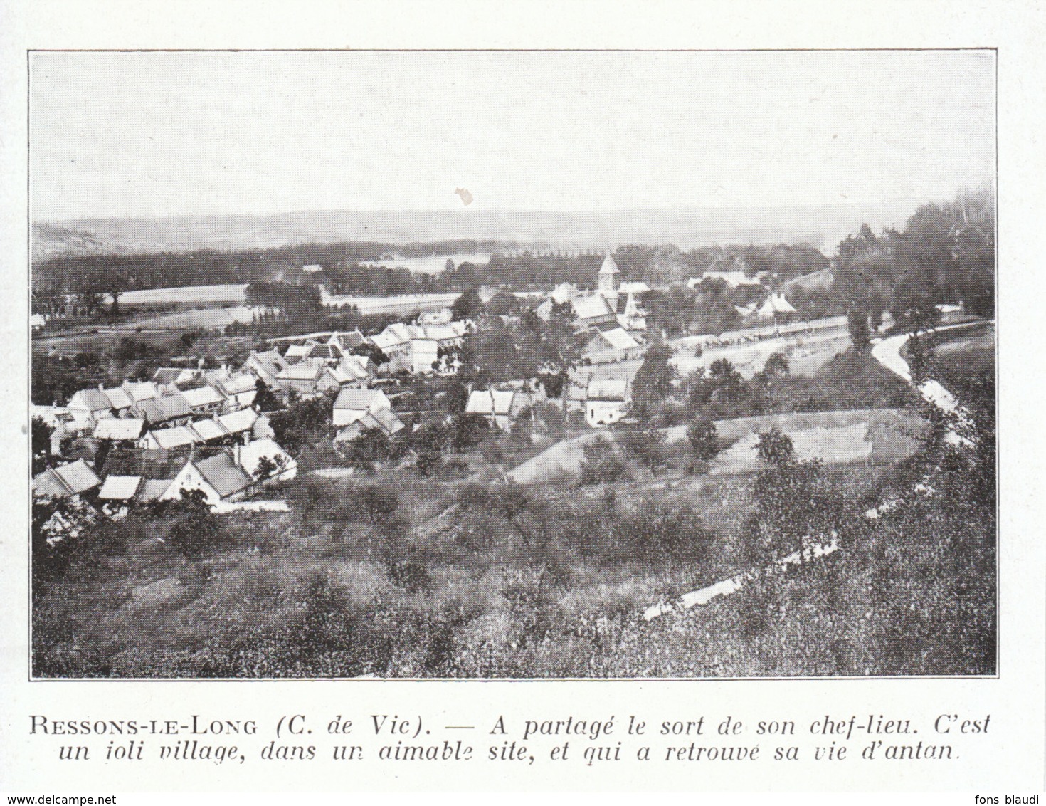 1924 - Iconographie - Ressons-le-Long (Aisne) - Vue Générale - FRANCO DE PORT - Sin Clasificación