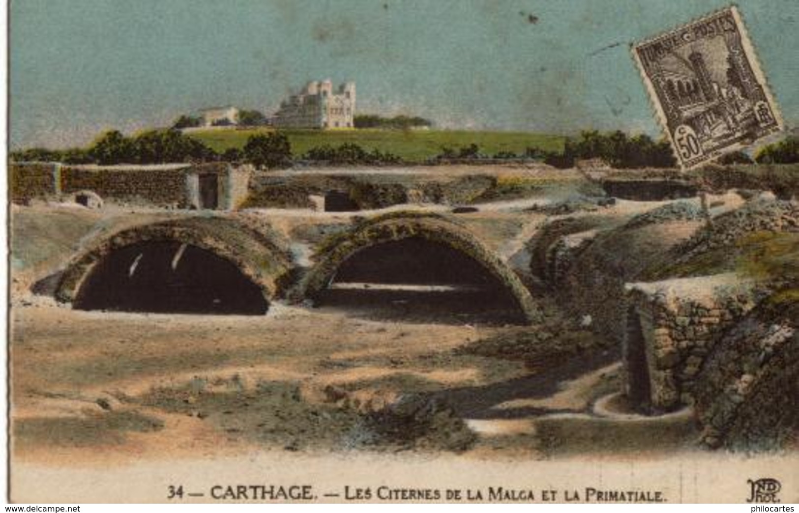 CARTHAGE  -  Les Citernes De La Malga Et La Primatiale  -  (1927) - Túnez