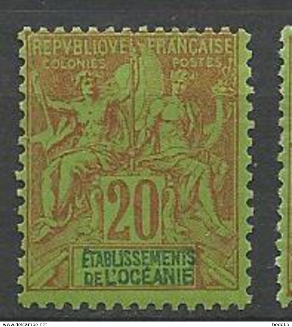 OCEANIE TYPE GROUPE N° 7 NEUF* LEGERE TRACE DE  CHARNIERE TB / MH - Unused Stamps