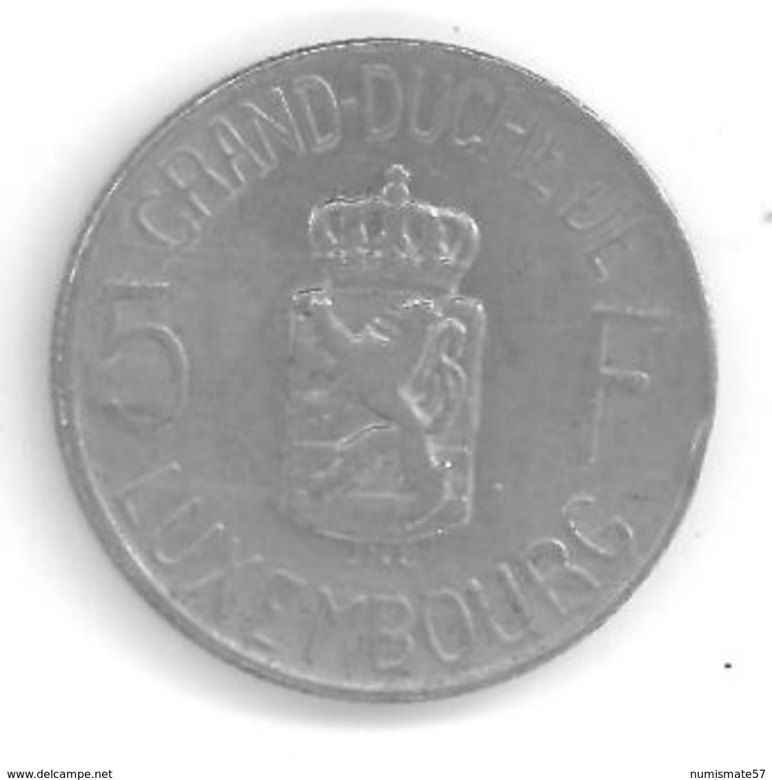 LUXEMBOURG - 5 FRANCS 1962 - Grande-Duchesse Charlotte - KM 51 - Luxembourg