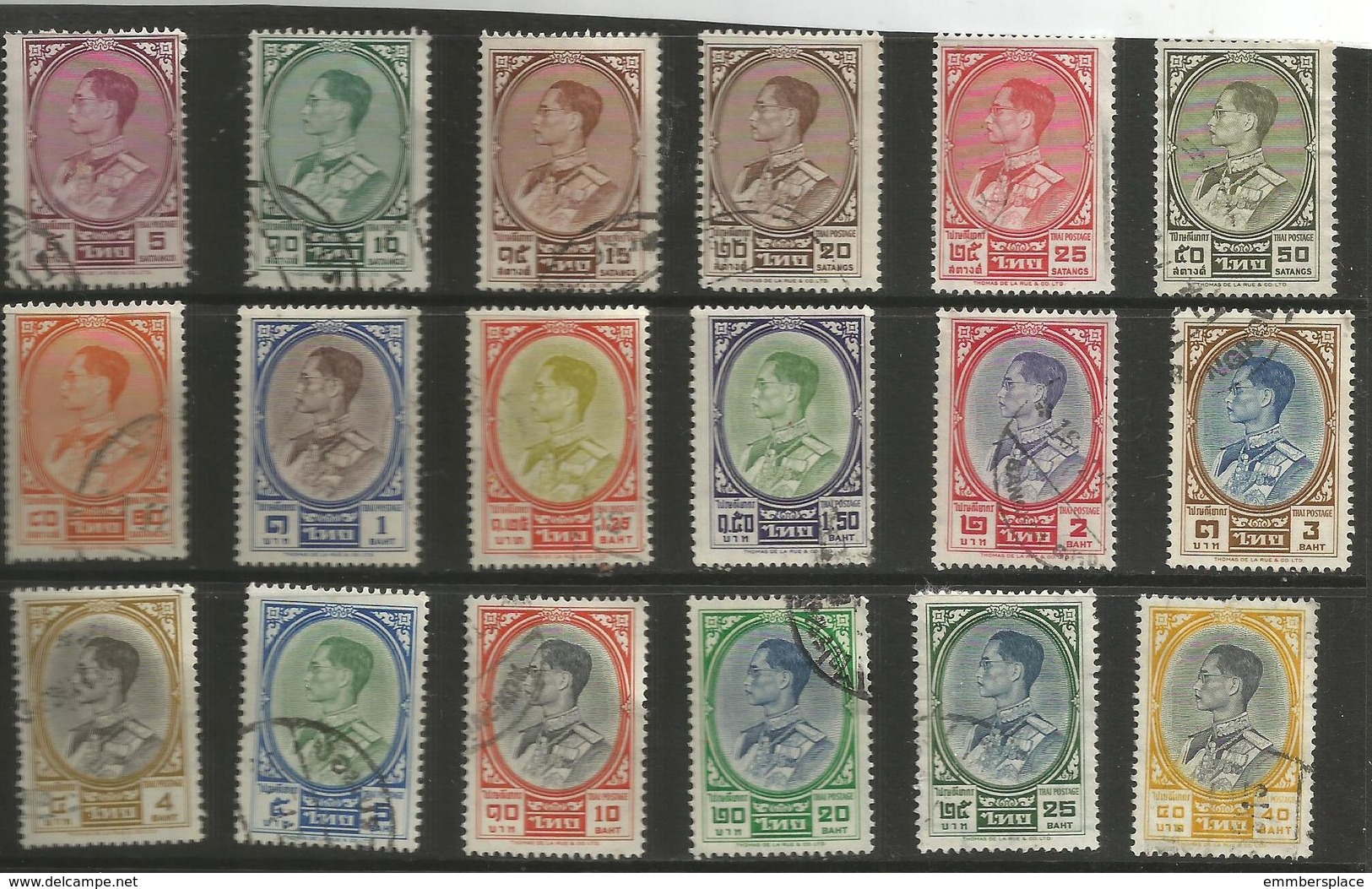 Thailand - 1961-8  King Bhumibol Used    Sc 348-62a - Thailand