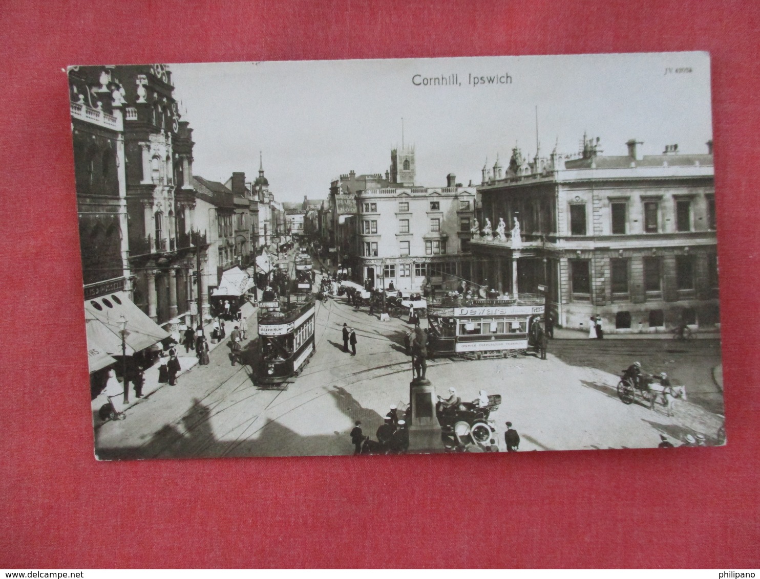 RPPC  > Ipswich, Cornhill  Tram Ref 3078 - Ipswich