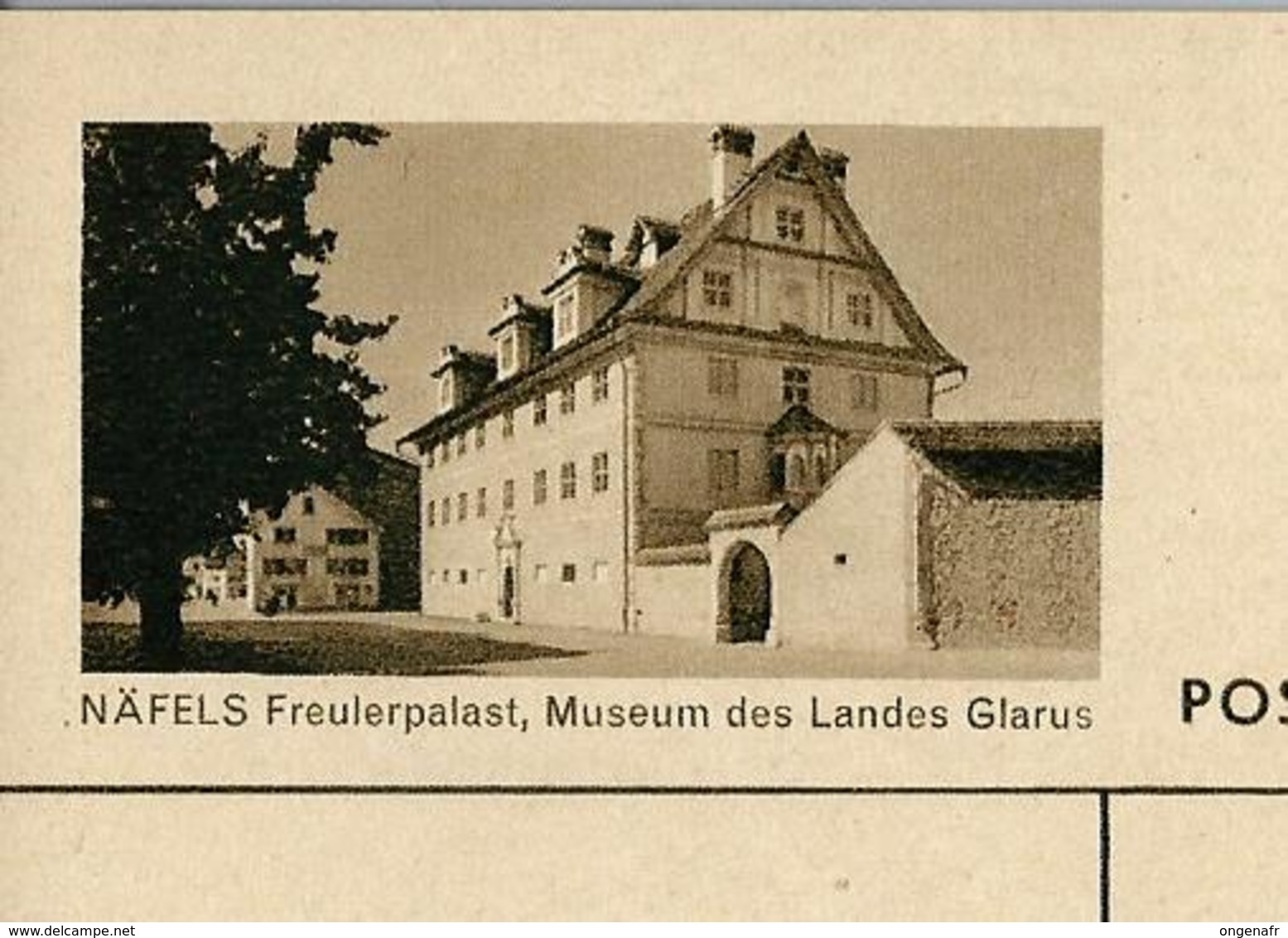 Carte Illustré Neuve N° 182 - 0269 F - NÄFELS Freulerpalast, Museum Des Landes Glarus   (Zumstein 2009) - Entiers Postaux