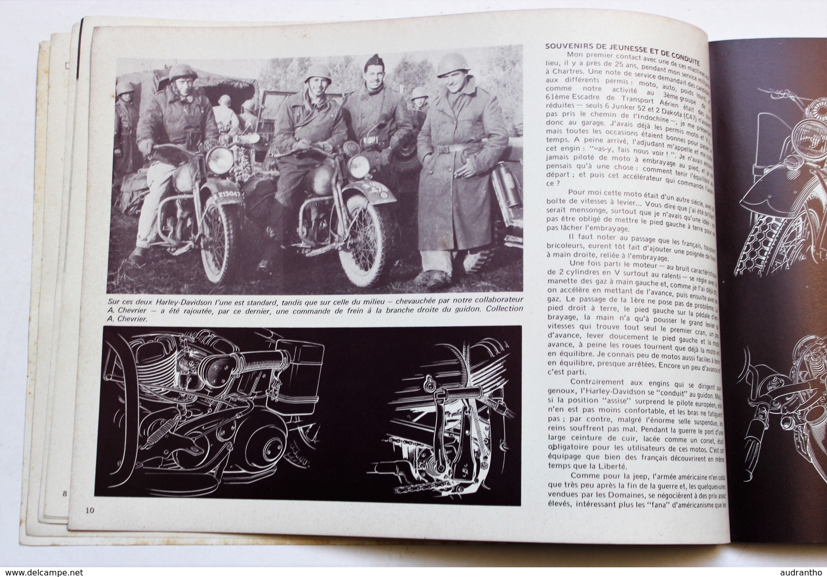 revue automobiliste moto Harley Davidson guerre 39-45 side car blindé Lanswerk MERCEDES type S Croisière noire Citroën