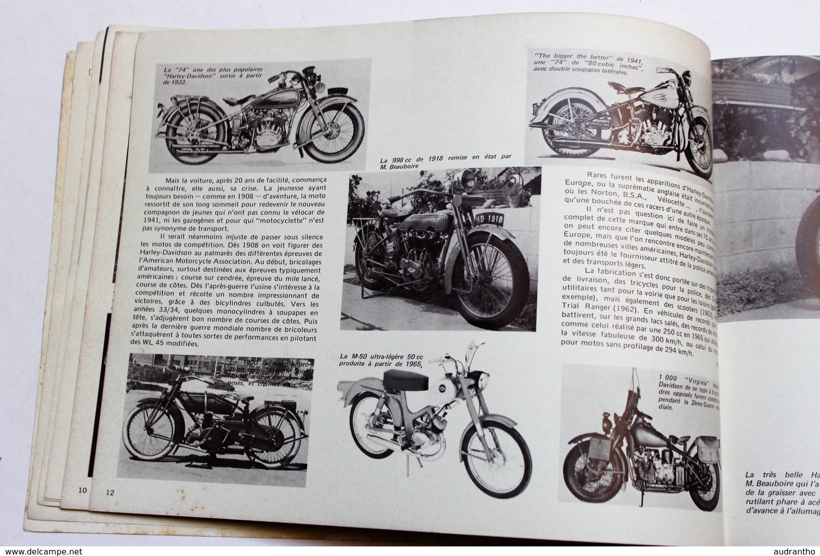 revue automobiliste moto Harley Davidson guerre 39-45 side car blindé Lanswerk MERCEDES type S Croisière noire Citroën