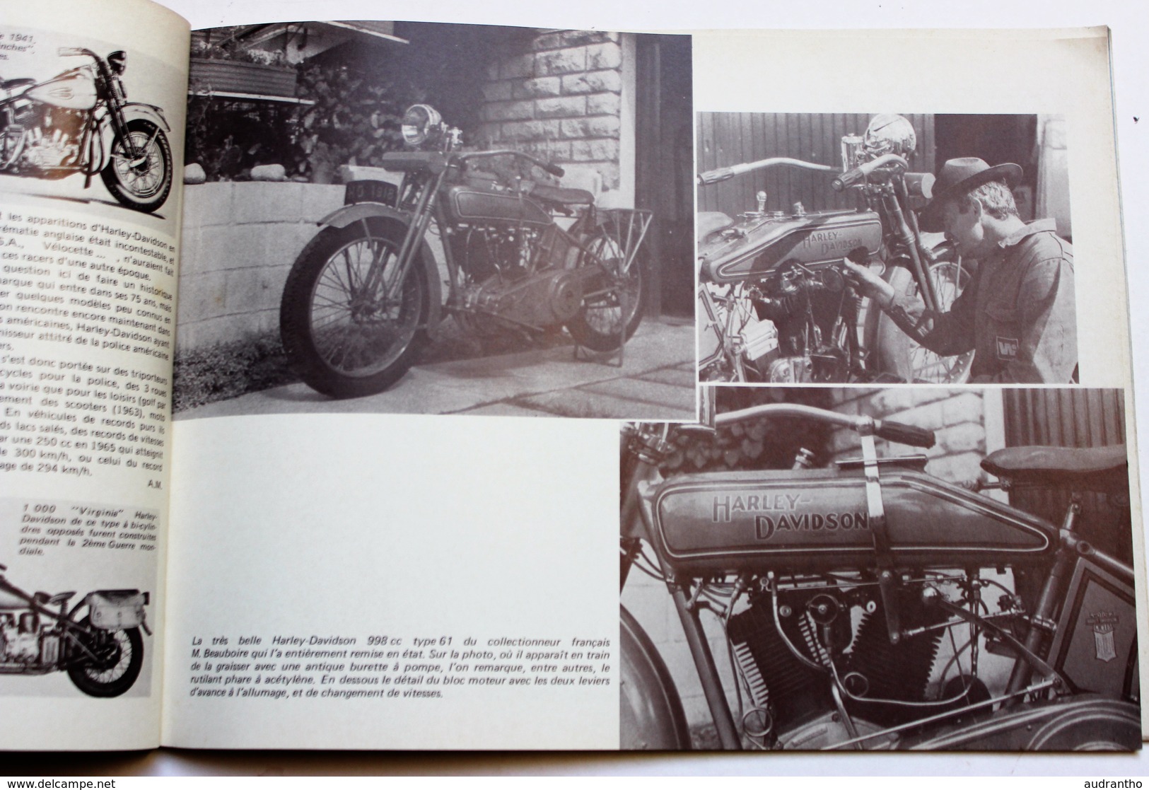 revue automobiliste moto Harley Davidson guerre 39-45 side car blindé Lanswerk MERCEDES type S Croisière noire Citroën