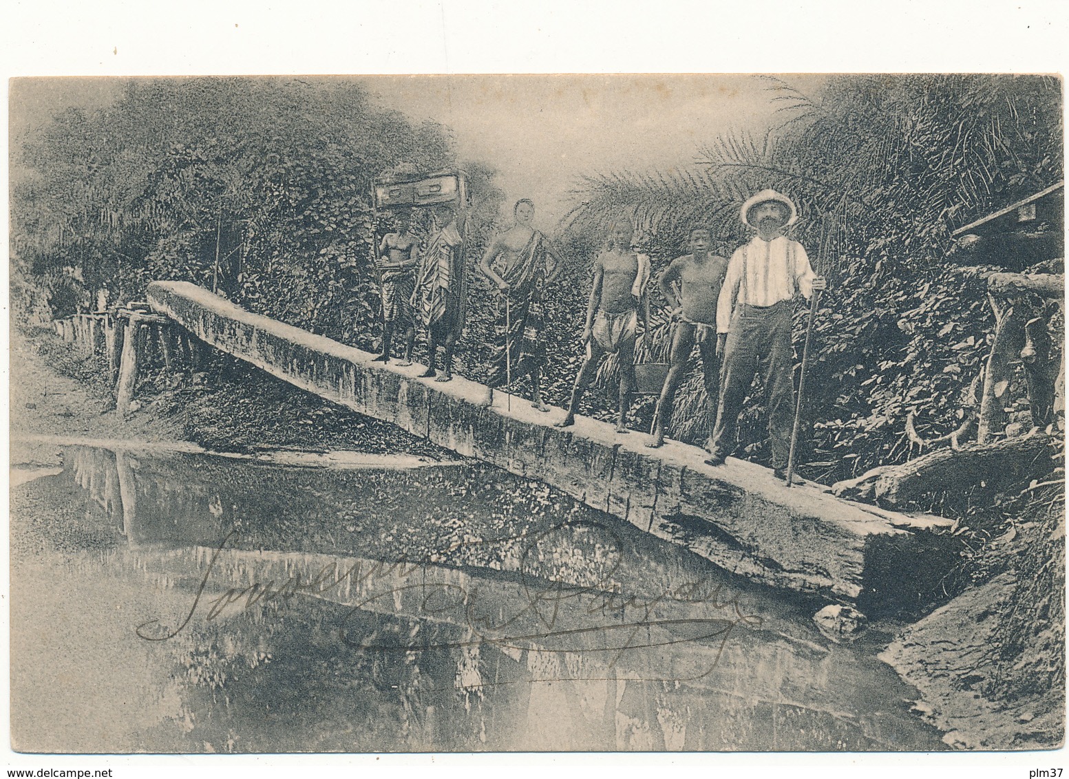 GHANA, GOLD COAST - CPA Non Légendée, Traversée D'un Cours D'Eau - Ghana - Gold Coast