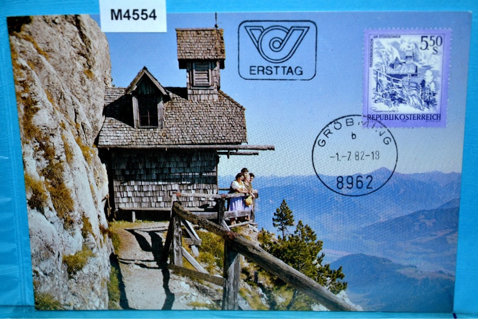 M4554 FDC Friedenskirchlein Am Stoderzinken, Landschaften, Kirche, Church, Eglise, Chiesa, Iglesia, 8962 Gröbing AT 1982 - Cartes-Maximum (CM)