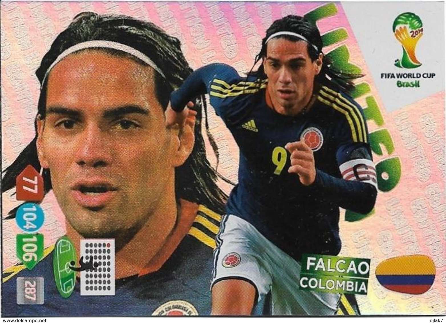 CARTE PANINI ADRENALYN COUPE DU MONDE FIFA BRESIL 2014 COLOMBIE FALCAO LIMITED - Trading Cards